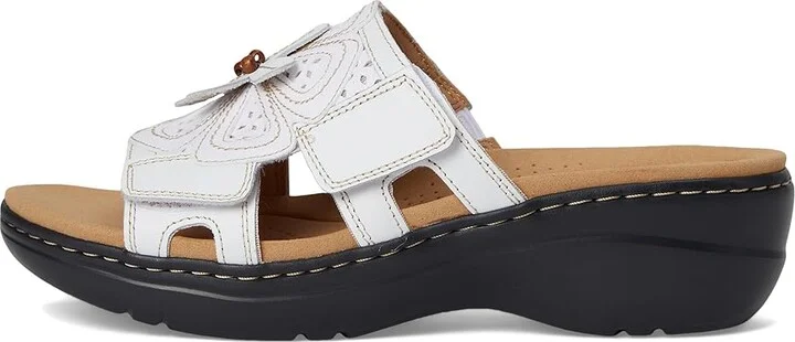 Clarks Merliah 2 Belle Women's Sandals White Combi Leather : 7.5 D - Wide, Synthetic - Image 6