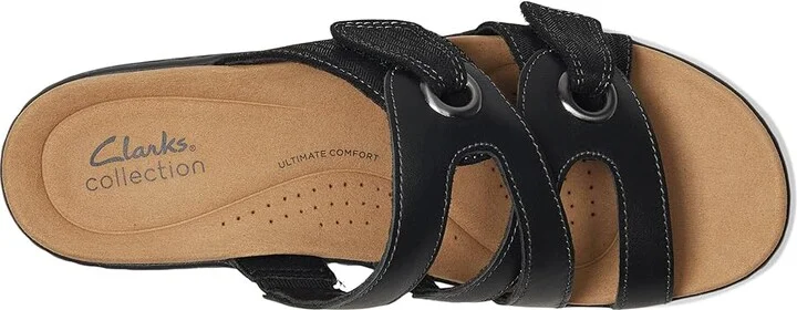 Clarks Merliah 2 Cove Women's Sandals Black Leather : 9 B - Medium - Image 2