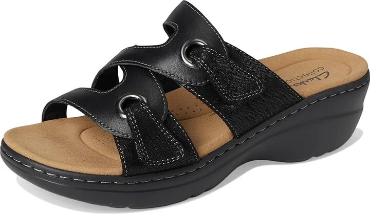Clarks Merliah 2 Cove Women's Sandals Black Leather : 9 B - Medium - Image 5