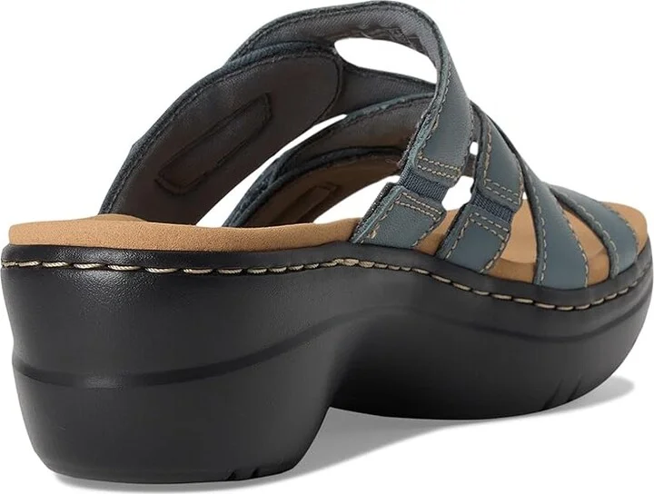 Clarks Merliah 2 Cove Women's Sandals Blue Grey Leather : 9.5 B - Medium - Image 4