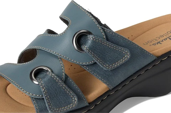 Clarks Merliah 2 Cove Women's Sandals Blue Grey Leather : 9.5 B - Medium - Image 7