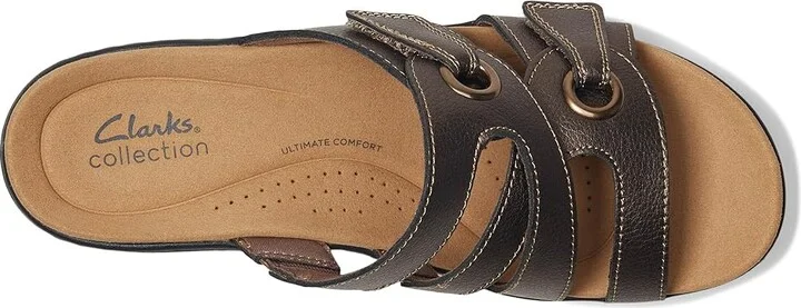 Clarks Merliah 2 Cove Women's Sandals Bronze Metallic Leather : 9 A - Narrow - Image 2