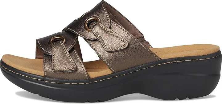 Clarks Merliah 2 Cove Women's Sandals Bronze Metallic Leather : 9 A - Narrow - Image 6