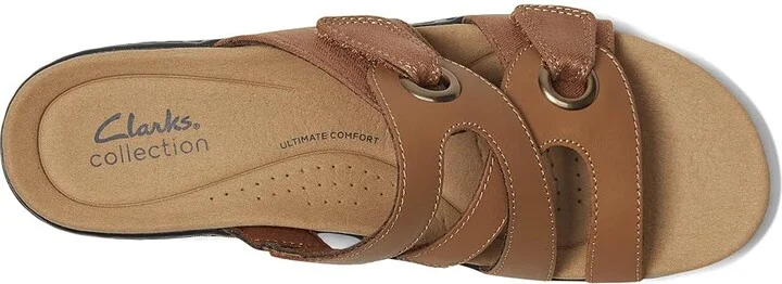 Clarks Merliah 2 Cove Women's Sandals Tan Leather : 12 B - Medium - Image 2