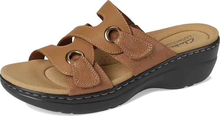 Clarks Merliah 2 Cove Women's Sandals Tan Leather : 12 B - Medium - Image 5