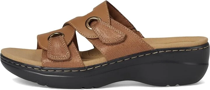 Clarks Merliah 2 Cove Women's Sandals Tan Leather : 12 B - Medium - Image 6