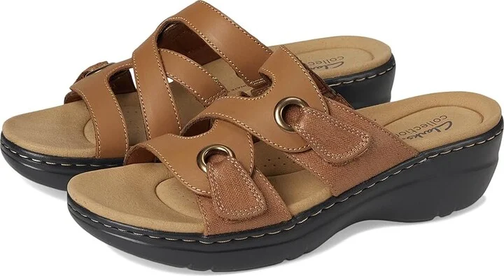 Clarks Merliah 2 Cove Women's Sandals Tan Leather : 12 B - Medium