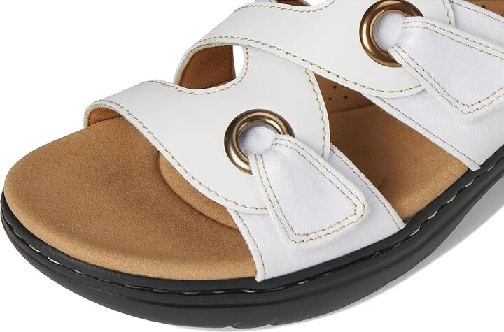 Clarks Merliah 2 Cove Women's Sandals White Leather : 8.5 B - Medium - Image 7