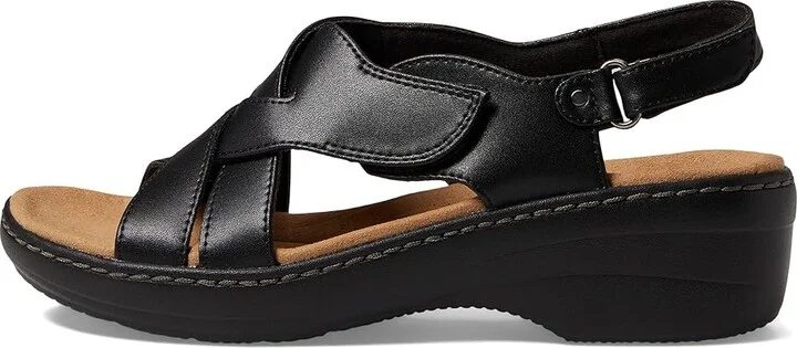 Clarks Merliah Echo Women's Shoes Black Leather : 7 A - Narrow - Image 5