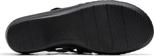 Clarks Merliah Holly Women's Sandals Black Leather : 7.5 B - Medium, Leather/Rubber - Image 3