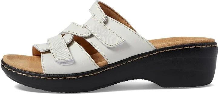 Clarks Merliah Karli Women's Shoes White Leather : 9 A - Narrow - Image 6