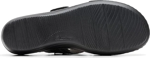 Clarks Merliah Raelyn Women's Sandals Black Leather : 5.5 B - Medium - Image 3