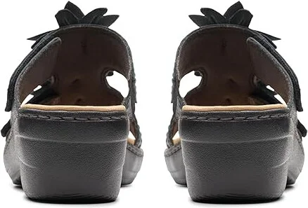 Clarks Merliah Raelyn Women's Sandals Black Leather : 5.5 B - Medium - Image 4