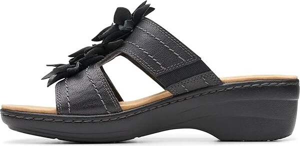 Clarks Merliah Raelyn Women's Sandals Black Leather : 5.5 B - Medium - Image 5