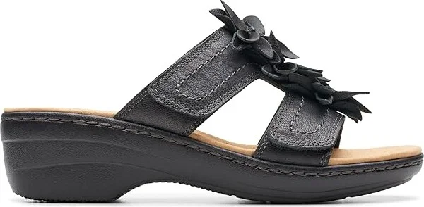 Clarks Merliah Raelyn Women's Sandals Black Leather : 5.5 B - Medium - Image 6