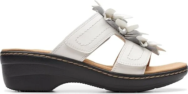 Clarks Merliah Raelyn Women's Sandals White Leather : 9.5 B - Medium - Image 6