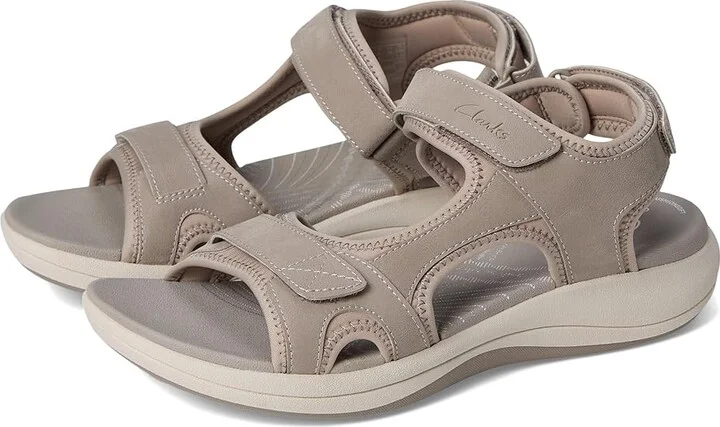 Clarks Mira Bay Women's Shoes Stone Textile : 5.5 B - Medium