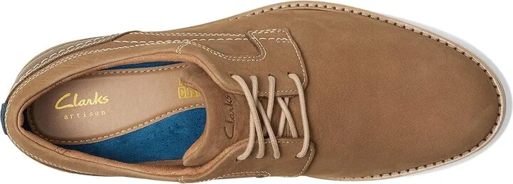 Clarks Monahan Plain Men's Lace-up Boots Sand Nubuck : 10 EE - Wide, Synthetic - Image 2