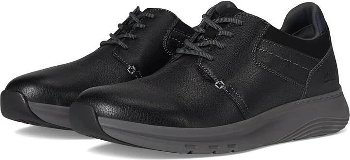 Clarks Motion Trek Plain Toe Men's Lace-up Boots Black Leather : 11 D - Medium