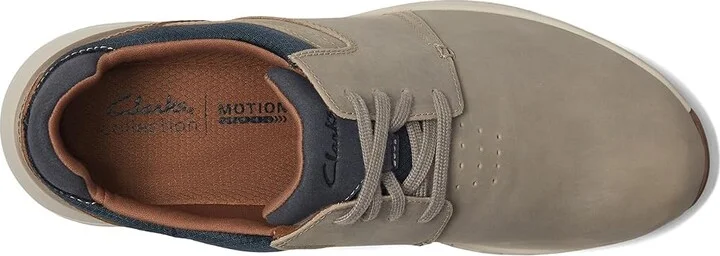 Clarks Motion Trek Plain Toe Men's Lace-up Boots Taupe Combi Nubuck : 7 EE - Wide, Leather - Image 2