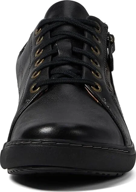 Clarks Nalle Lace Women's Shoes Black/Black Leather : 5.5 B - Medium - Image 5