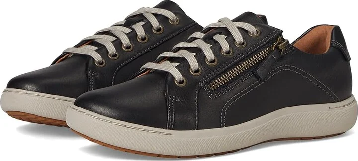 Clarks Nalle Lace Women's Shoes Black Leather : 5 B - Medium