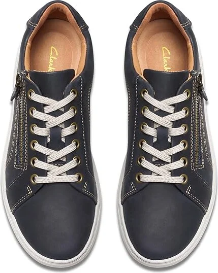 Clarks Nalle Lace Women's Shoes Navy Nubuck : 5 B - Medium, Leather - Image 2