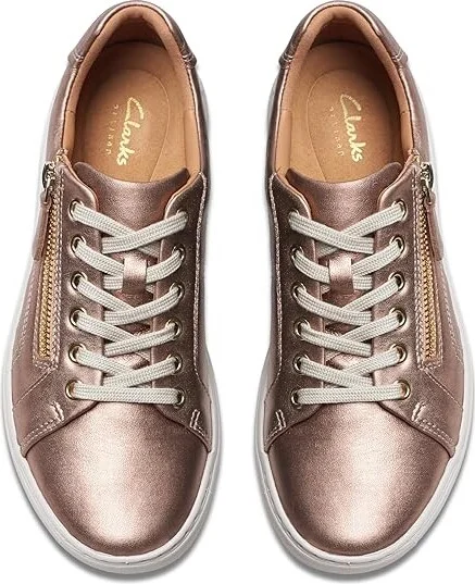 Clarks Nalle Lace Women's Shoes Rose Gold Leather : 6 B - Medium - Image 2