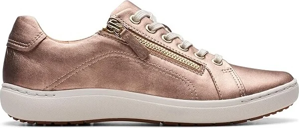 Clarks Nalle Lace Women's Shoes Rose Gold Leather : 6 B - Medium - Image 6