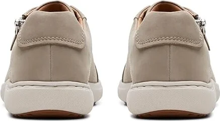 Clarks Nalle Lace Women's Shoes Stone Nubuck : 5 B - Medium, Leather - Image 4