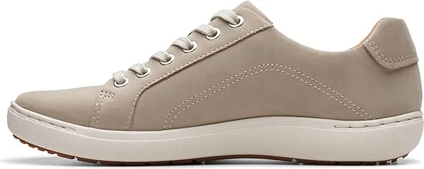 Clarks Nalle Lace Women's Shoes Stone Nubuck : 5 B - Medium, Leather - Image 5