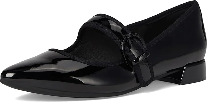 Clarks Natalyn May Women's Flat Shoes Black Patent Synthetic : 6 B - Medium, Leather/Rubber - Image 5