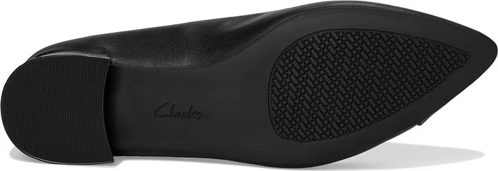 Clarks Natalyn Wish Women's Flat Shoes Black Leather : 9 D - Wide, Leather/Mesh/Rubber - Image 3