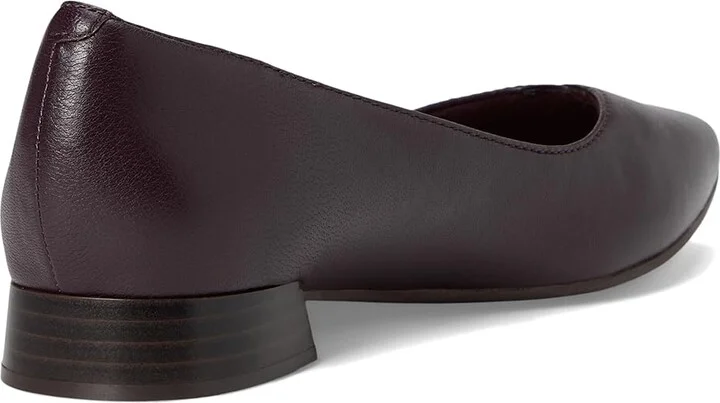 Clarks Natalyn Wish Women's Flat Shoes Plum Leather : 6 D - Wide, Leather/Mesh/Rubber - Image 4