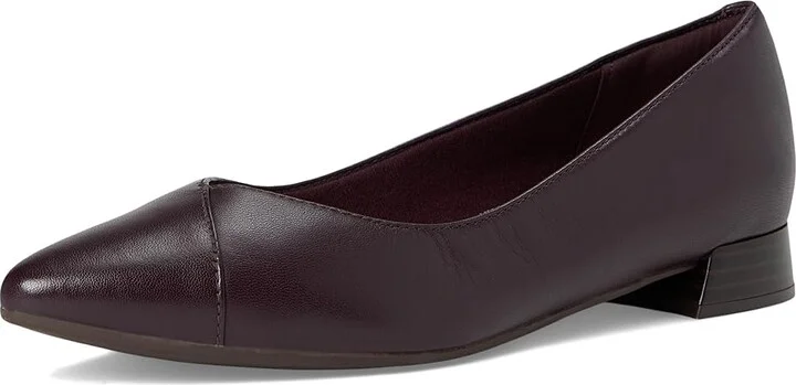 Clarks Natalyn Wish Women's Flat Shoes Plum Leather : 6 D - Wide, Leather/Mesh/Rubber - Image 5