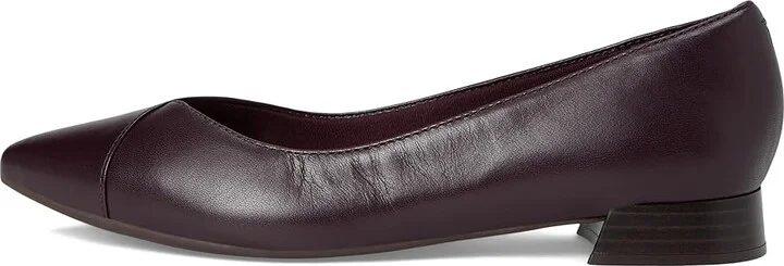 Clarks Natalyn Wish Women's Flat Shoes Plum Leather : 6 D - Wide, Leather/Mesh/Rubber - Image 6