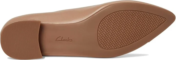 Clarks Natalyn Wish Women's Flat Shoes Warm Beige Leather : 6 B - Medium, Leather/Mesh/Rubber - Image 3