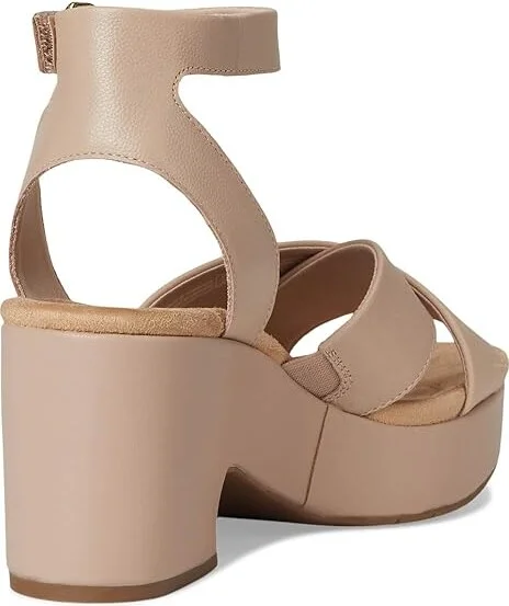Clarks Nerisa Pearl Women's Sandals Beige Leather : 9.5 B - Medium - Image 4