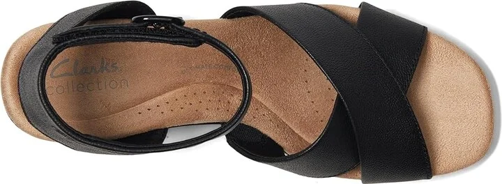 Clarks Nerisa Pearl Women's Sandals Black/Black Leather : 12 B - Medium - Image 2