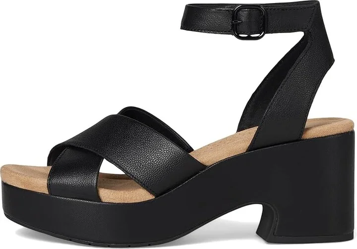 Clarks Nerisa Pearl Women's Sandals Black/Black Leather : 12 B - Medium - Image 6