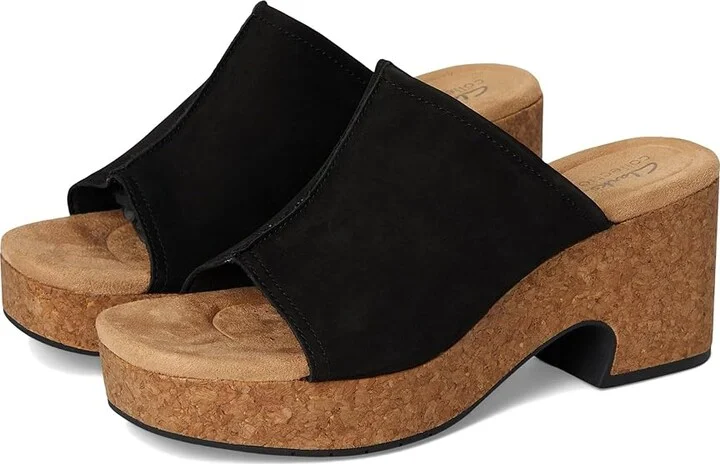 Clarks Nerisa Vine Women's Sandals Black Nubuck : 12 B - Medium, Leather/Rubber