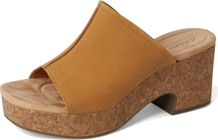 Clarks Nerisa Vine Women's Sandals Light Tan Nubuck : 7 D - Wide, Leather/Rubber - Image 5