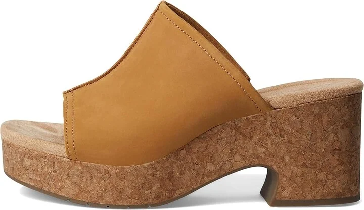 Clarks Nerisa Vine Women's Sandals Light Tan Nubuck : 7 D - Wide, Leather/Rubber - Image 6