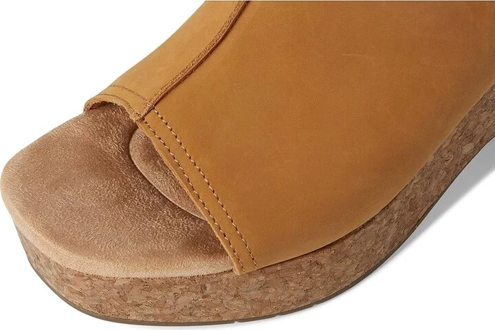 Clarks Nerisa Vine Women's Sandals Light Tan Nubuck : 7 D - Wide, Leather/Rubber - Image 7