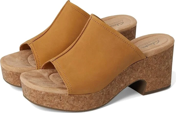 Clarks Nerisa Vine Women's Sandals Light Tan Nubuck : 7 D - Wide, Leather/Rubber