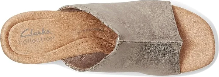 Clarks Nerisa Vine Women's Sandals Taupe Metallic Synthetic : 11 B - Medium, Leather/Rubber - Image 2