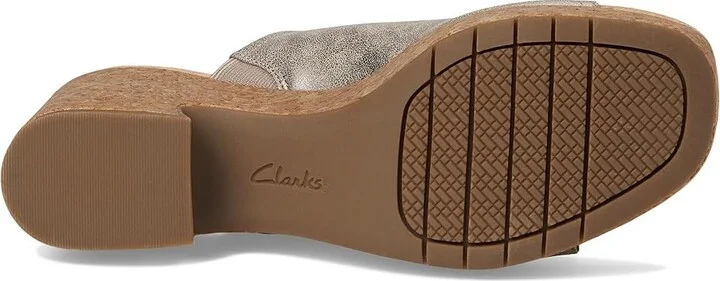 Clarks Nerisa Vine Women's Sandals Taupe Metallic Synthetic : 11 B - Medium, Leather/Rubber - Image 3