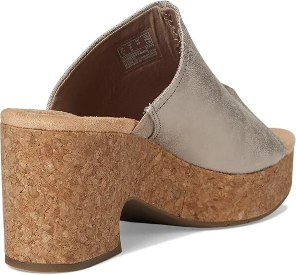 Clarks Nerisa Vine Women's Sandals Taupe Metallic Synthetic : 11 B - Medium, Leather/Rubber - Image 4