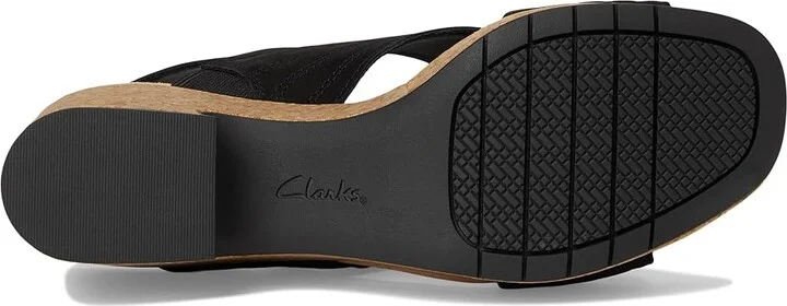 Clarks Nerisa West Women's Sandals Black Nubuck : 11 B - Medium, Leather - Image 3