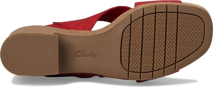 Clarks Nerisa West Women's Sandals Cherry Nubuck : 10 D - Wide, Leather - Image 3